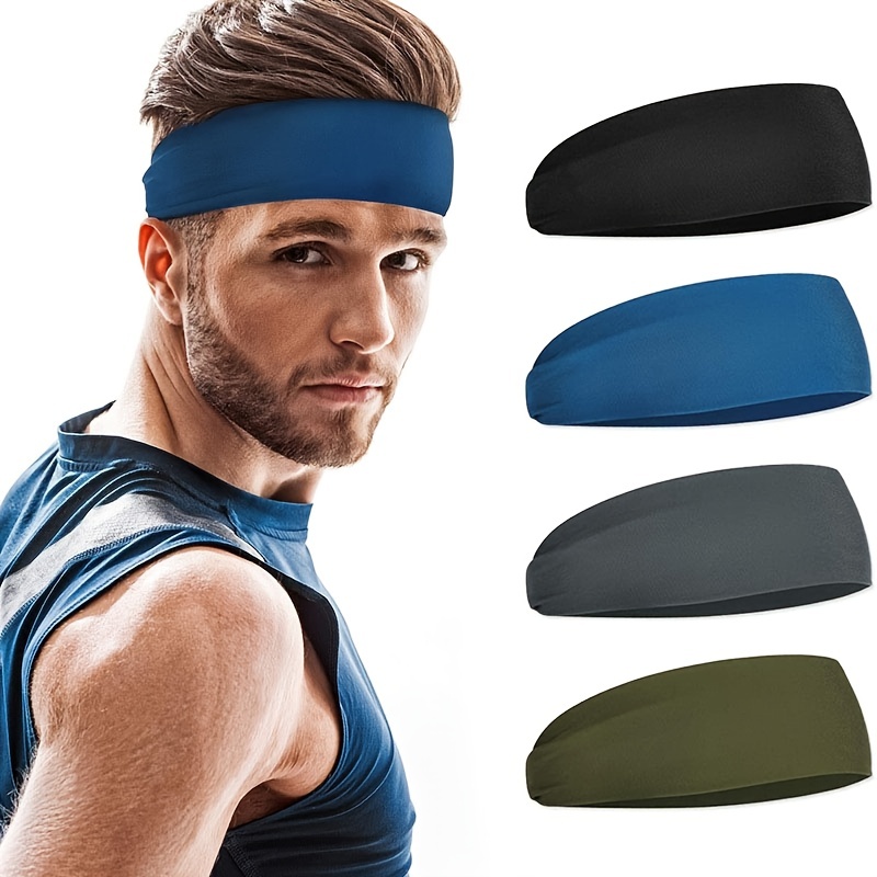 Diadema deportiva para hombre, diadema de entrenamiento que absorbe la  humedad, correr, ciclismo, fútbol, ​​yoga, diademas para hombres y mujeres  (negro) Rojo Verde