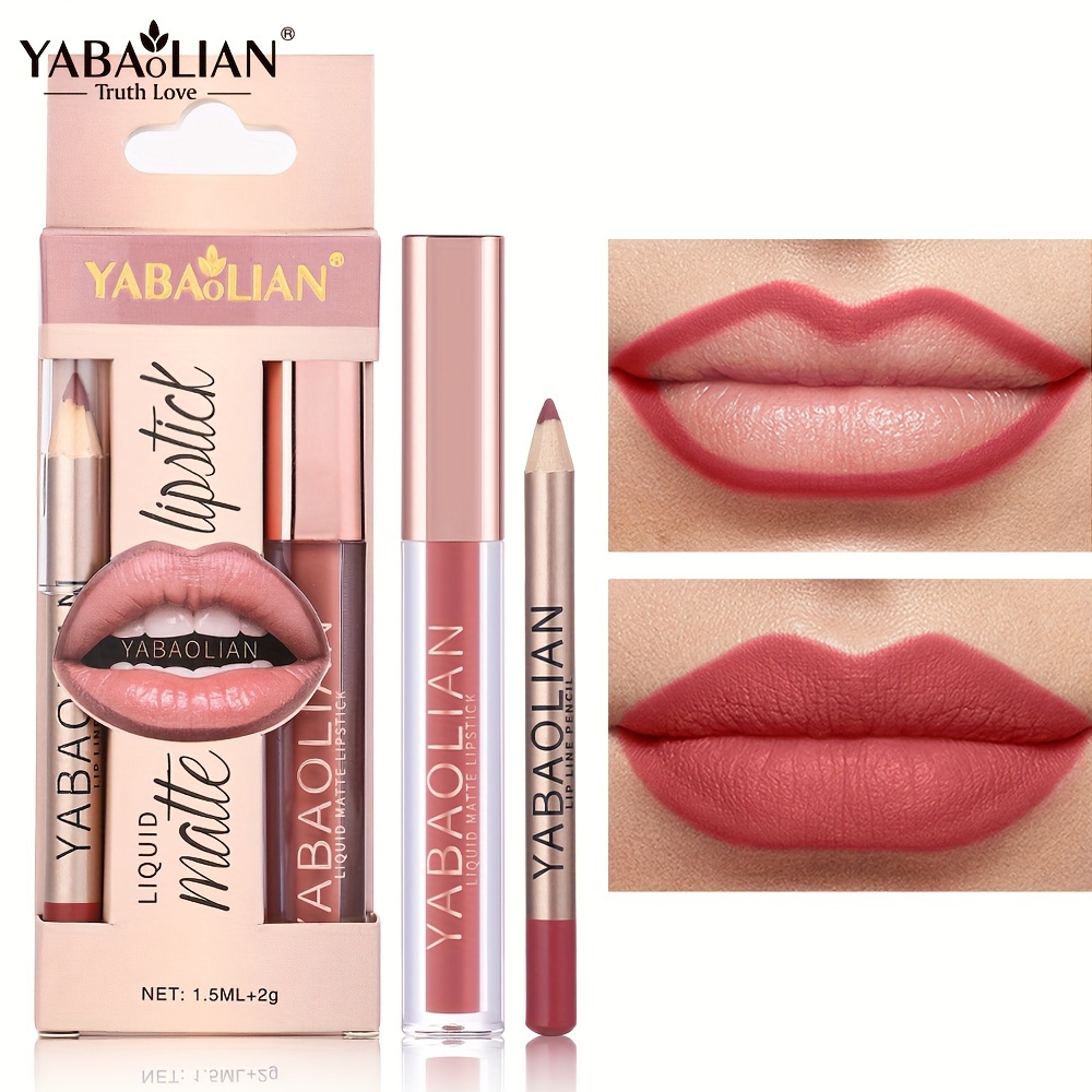 Lucoss Rossetto e Matita Labbra Abbinate,Set Rossetti Matite Lunga Durata  Opaco,Rossetto con Matita Abbinata,Matita Labbra Impermeabile Tinta Labbra  Lucidalabbra Matte,Lip Gloss + Lip Liner Set : : Bellezza