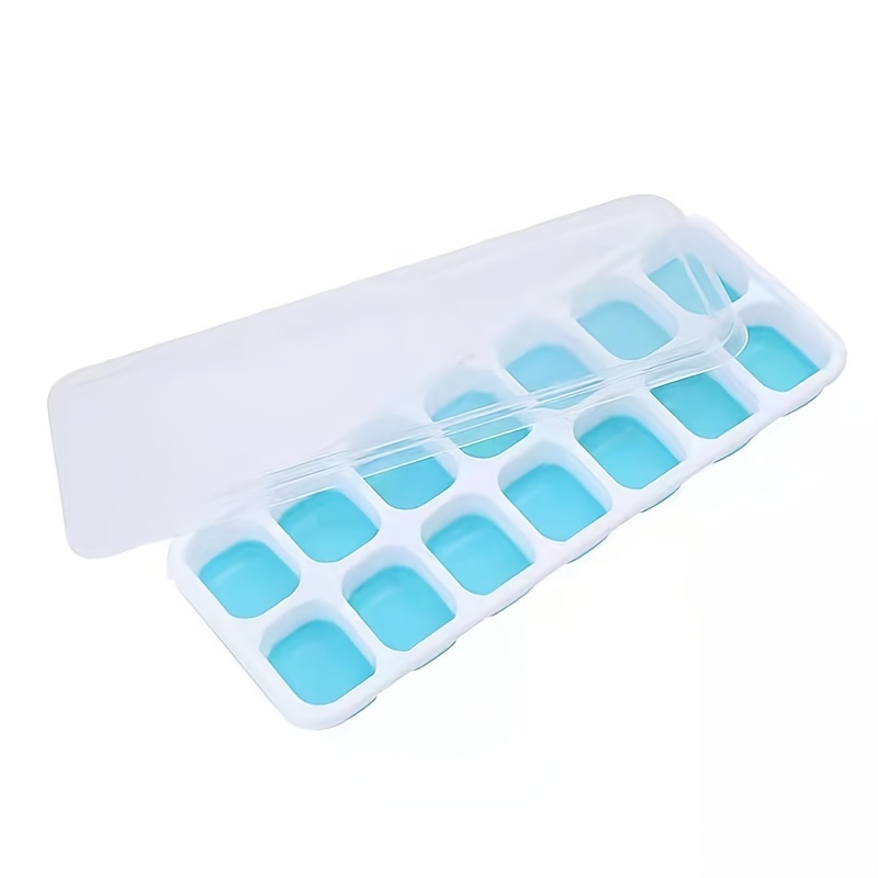 Silicone Ice Cube Mould with DIY Lid 6 Grid Soft Bottom Cube Mold