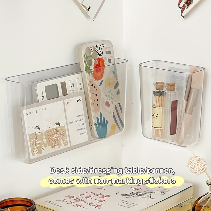 Plastic Wall Storage Box Punch Free Wall Hanging Storage Box - Temu