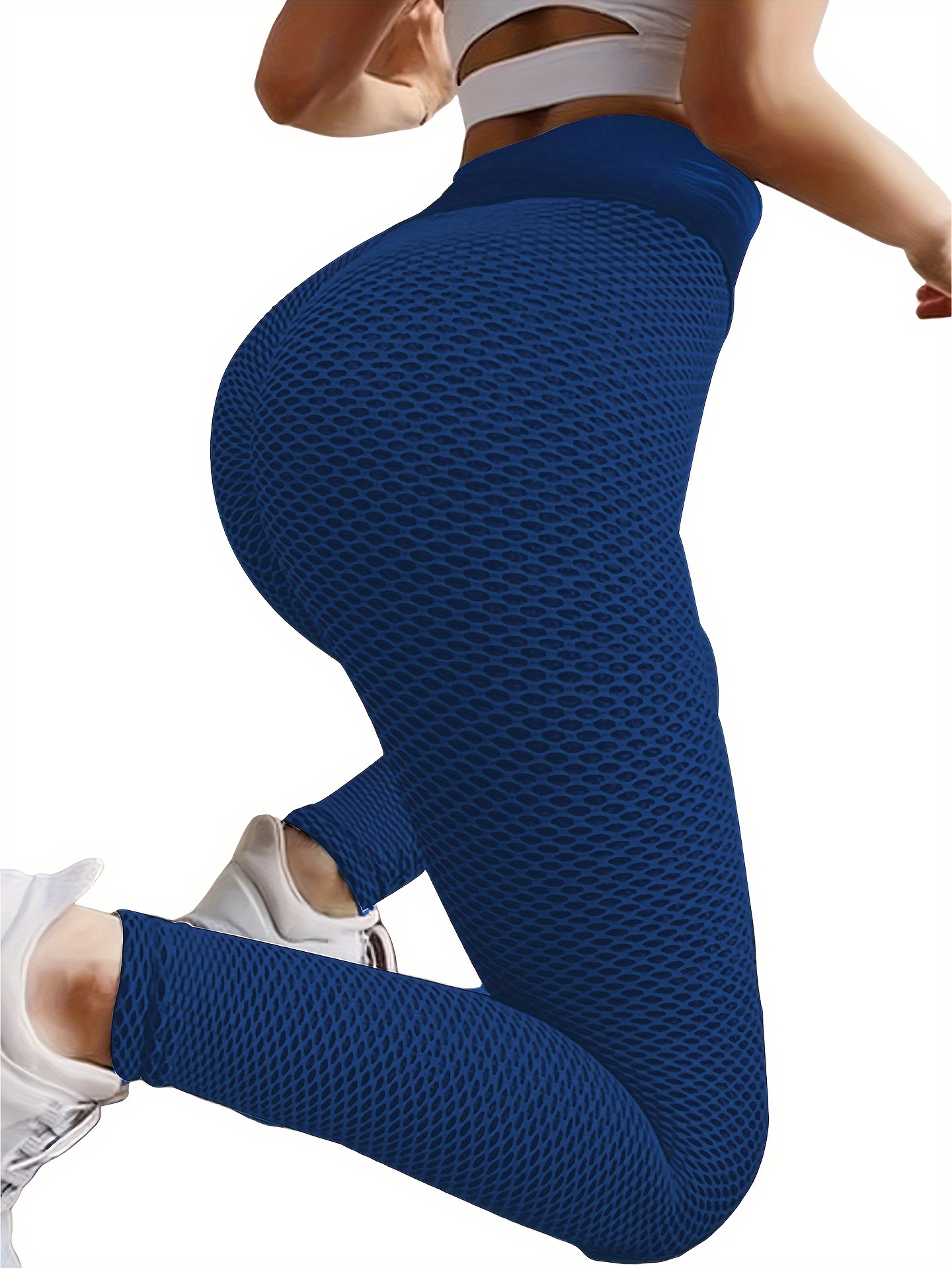 Women's Butt Lifting Honeycomb Breathable Leggings High - Temu Canada