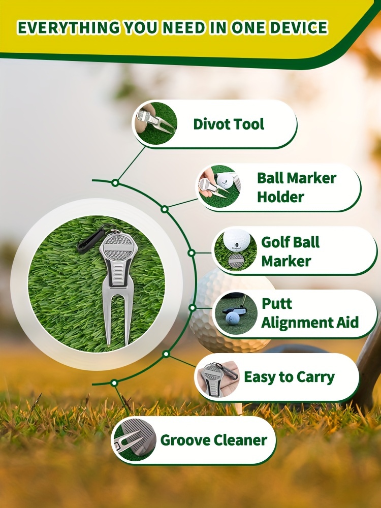 Golf Green Fork Golf Divot Repair Tool Removable Golf - Temu