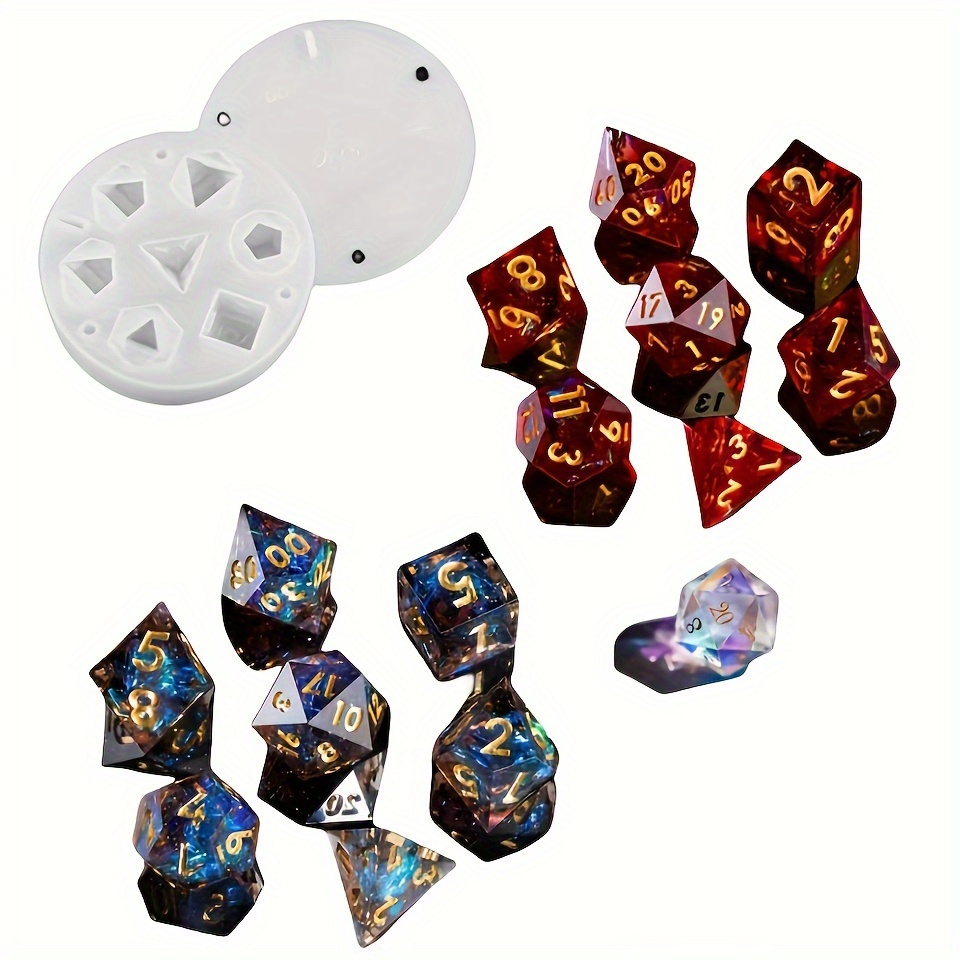 19 Styles Dice Mold-dice Mold Set-dnd Dice Mold-craft Polyhedral