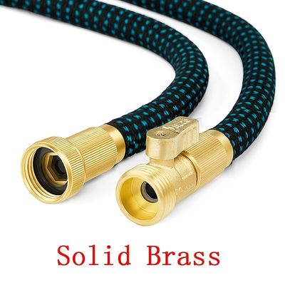 1pc Garden Hose, Expandable Water Hose, Retractable Hose, 3/4'' Solid Brass Fitting Connectors, Lightweight Kink Free For Yard Watering Washing