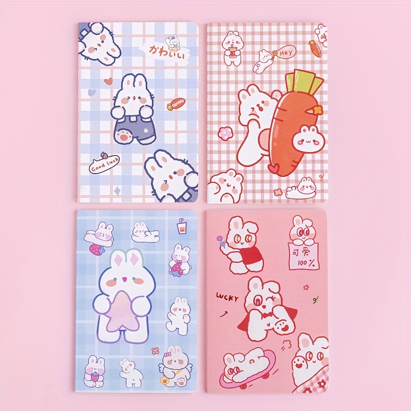 Each Notebooks A5 Size Cute Kawaii Anime Cartoon School And - Temu