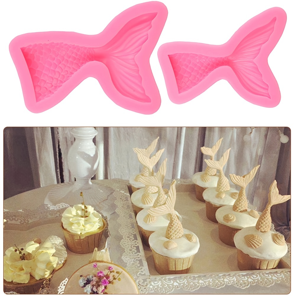 NAMIS 6pcs Molde de Silicona Cola de Sirena, Marina Animales Moldes Silicona,  Jabón Moldes Silicona Reposteria, Moldes de Pastel de Silicona Fondant 3D  para Decorar Pasteles,Chocolate,gelatina,Dulces : : Hogar y cocina