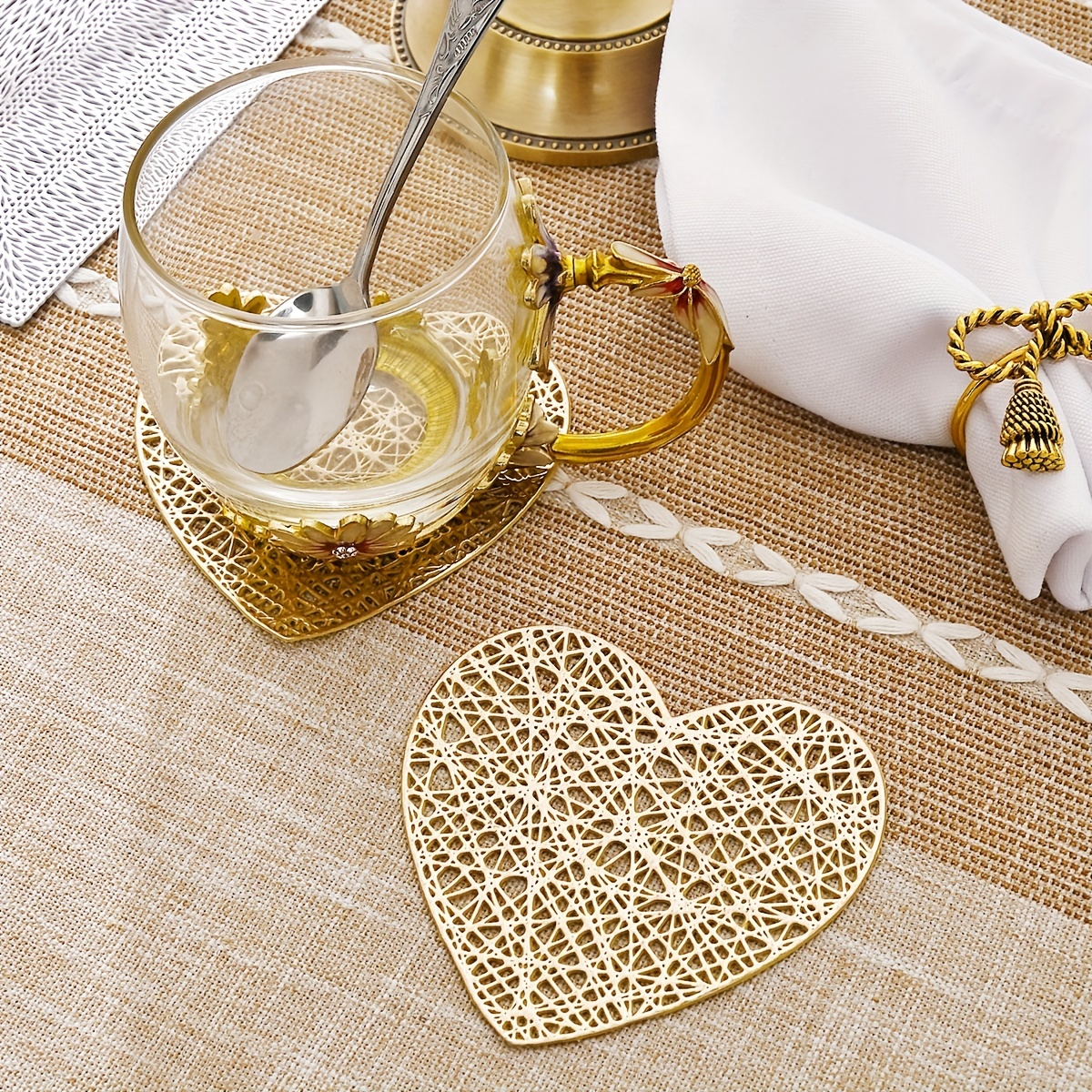 Heart Coasters and Table Mats for Weddings and Home Decor