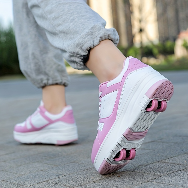 Heelys Mens HEELYS Bliss 7084 Wheeled Skateboard Shoe Black Pink