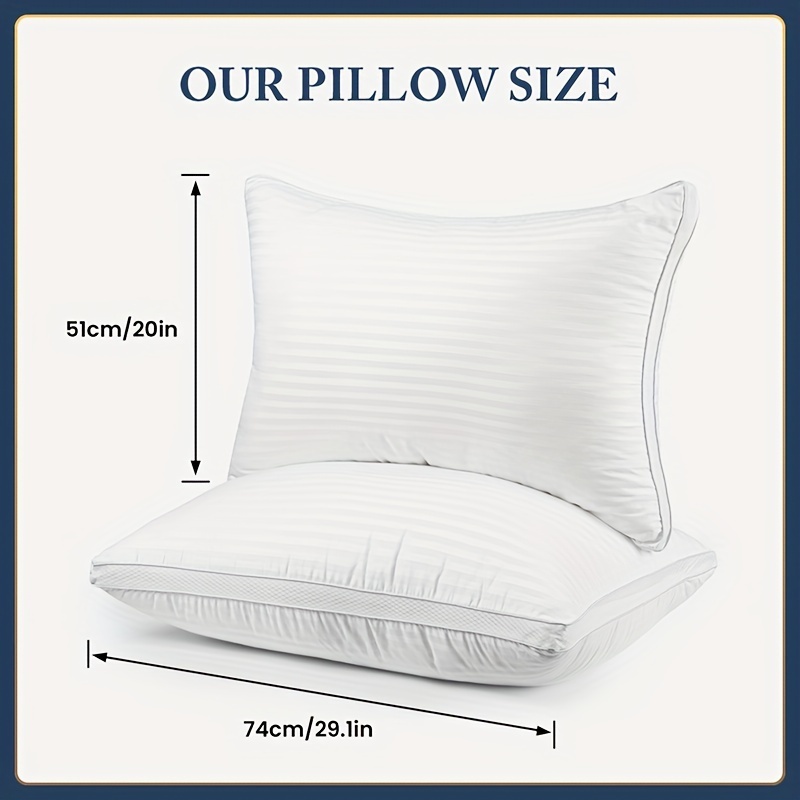 Striped Pillow Inserts Anti mite And Anti bacterial Pillow - Temu