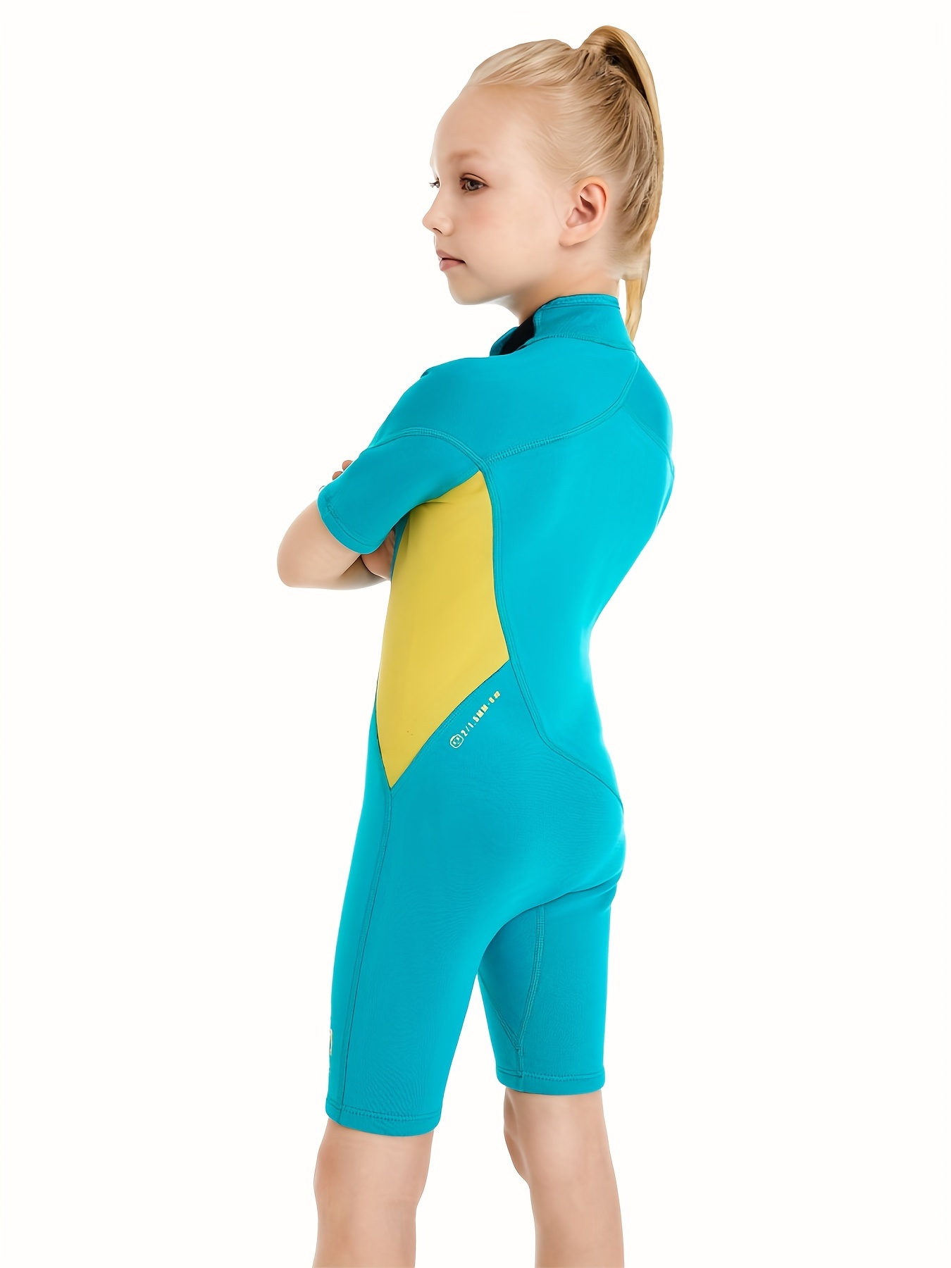 Kids Short sleeve Swimwear Zipper Front Comfortable Elastic - Temu