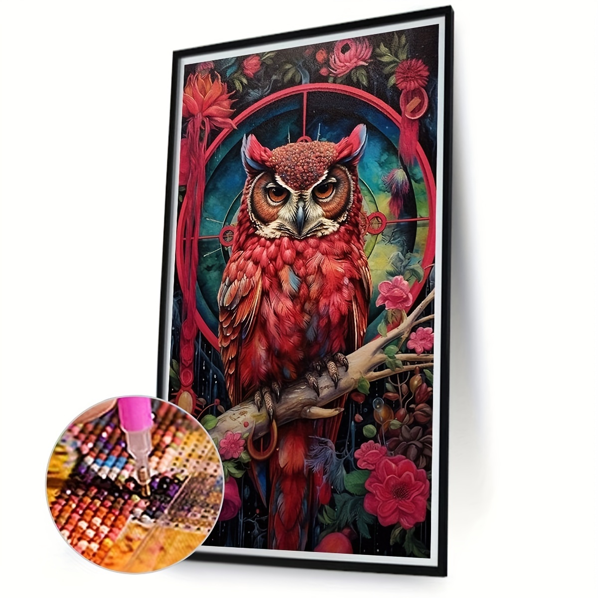 Diy Round Full Diamond 5d Diamond Artist Home Wall Decor, Diamond Painting  Kits For Adults 5d Diy Diamond Painting Full Diamond Beginner Adults Diy 5d  Diamond Painting Kits Diamond Painting Fire Red