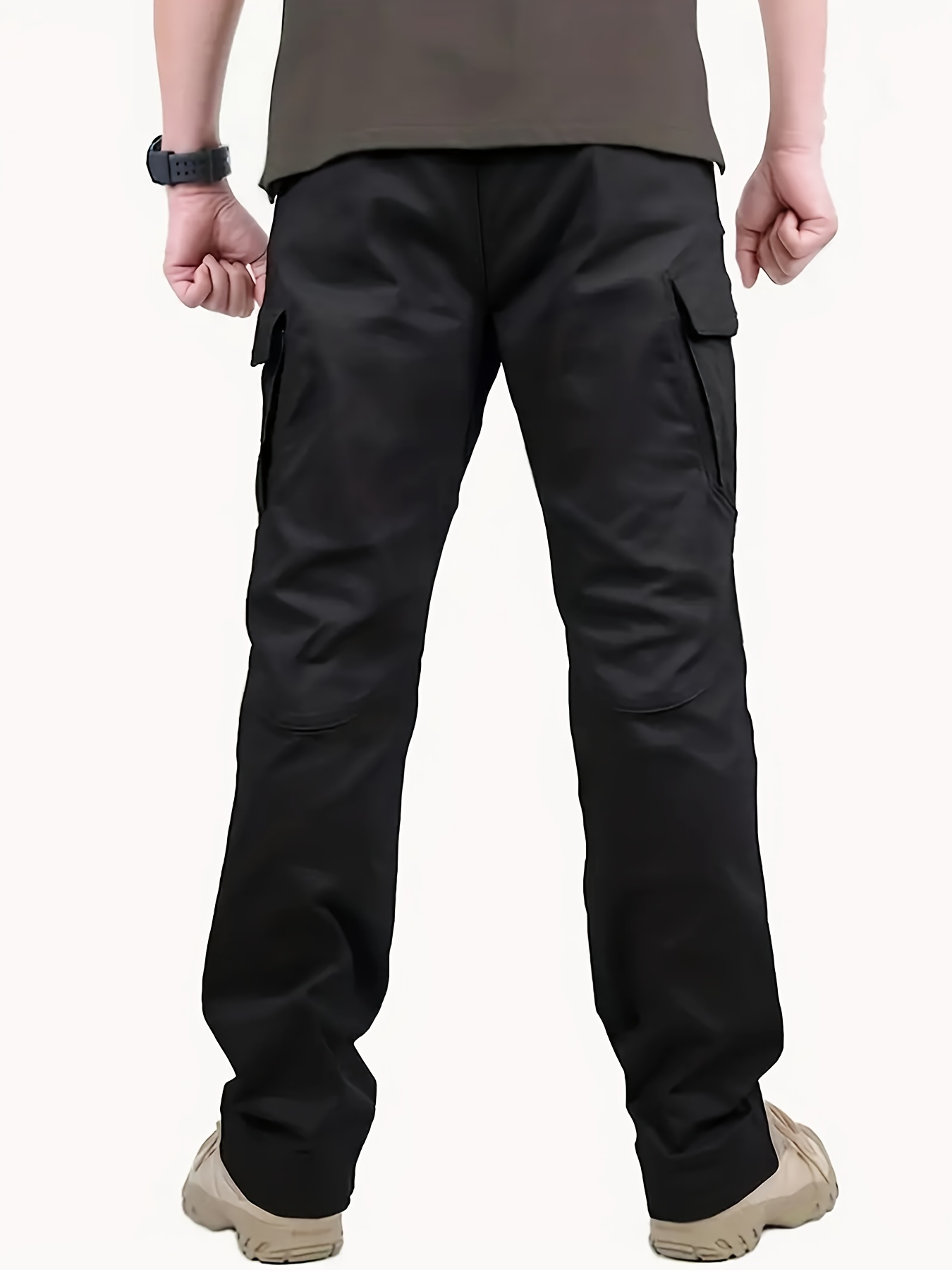 Men Cargo Pants Full Length Outdoor Military Multi Pocket Cargo