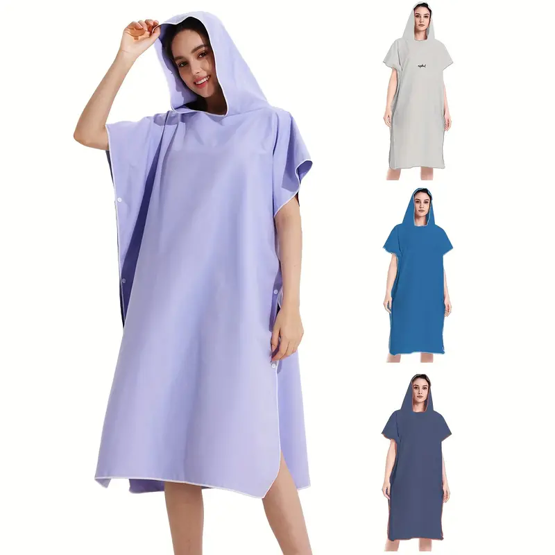 Unisex Hooded Beach Wrap Towel Adult Quick Drying Bathrobe - Temu