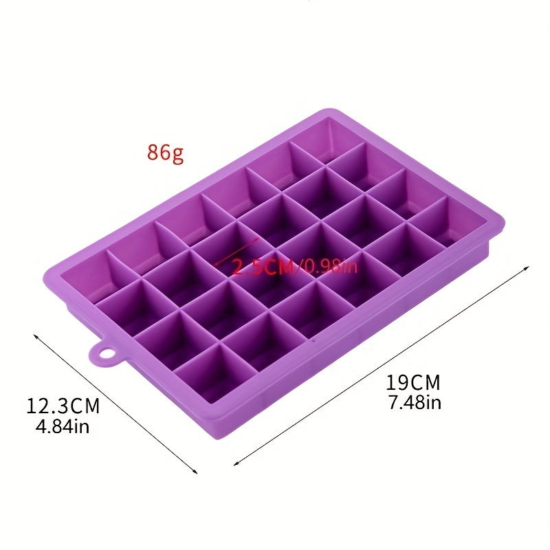 1pc Multi-grid Ice Cube Mold With 1pc Ice Shovel, Purple Ice Tray For  Kitchen