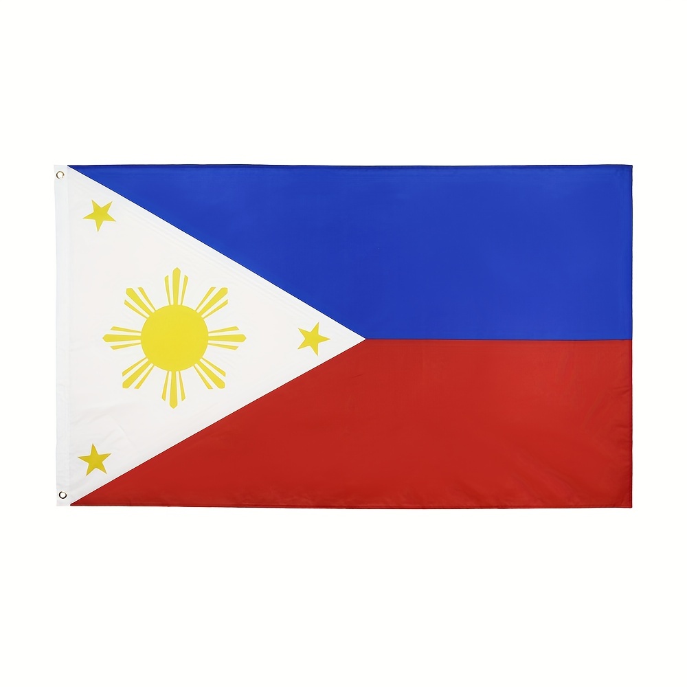 

1pc, (3ft*5ft/90cm*150cm)flag Of The Philippines, Yellow Sun 3 Yellow Stars, Flag Of The Republic Of The Philippines, Home Decor, Outdoor Decor, Yard Decor, Garden Decorations