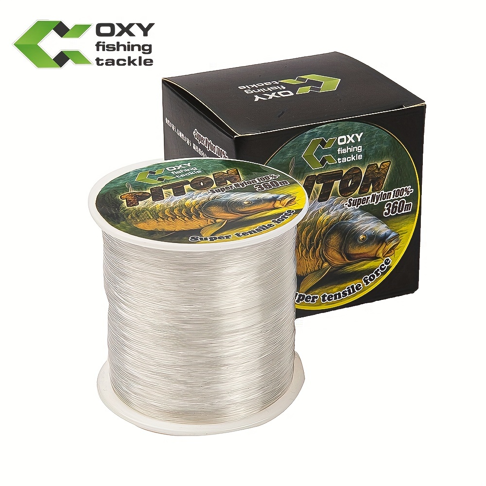 OXY NT50 Fishing Line - Strong Monofilament Nylon String Cord for Clear  Fluorocarbon Fishing, White - Enhanced Durability and Sensitivity