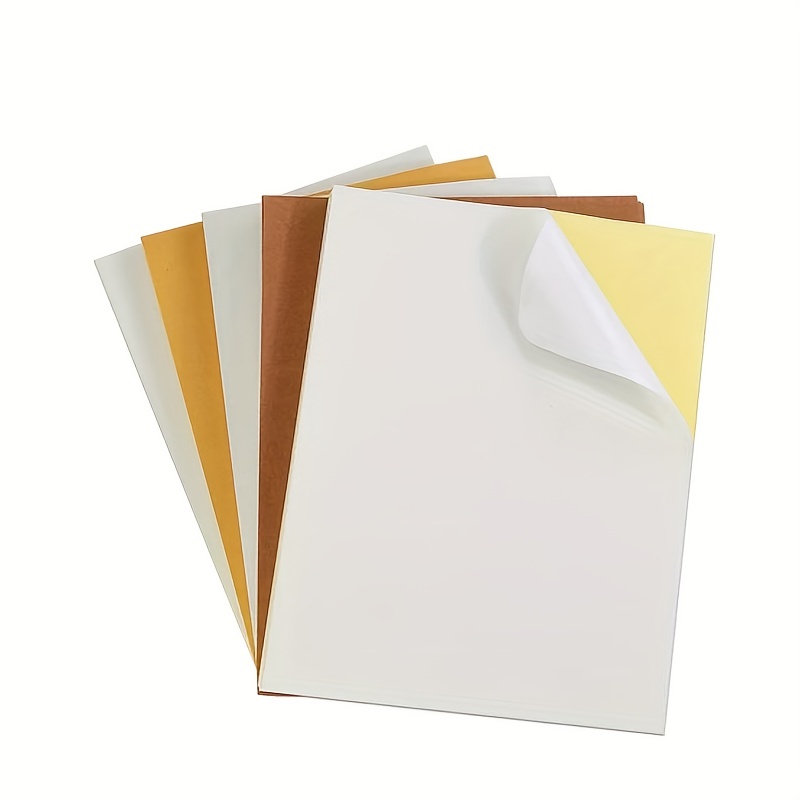 50 feuilles de papier kraft A4 Mat Autocollant/étiquettes autocollantes  d'adresses papier d'impression. : : Fournitures de bureau