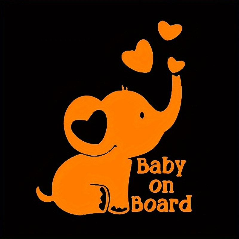 myrockshirt® Aufkleber Baby on Board süße Elefanten Typ1 17 cm  Autoaufkleber Auto Sticker Lack Heckscheibe Baby Bord aus  Hochleistungsfolie : : Auto & Motorrad