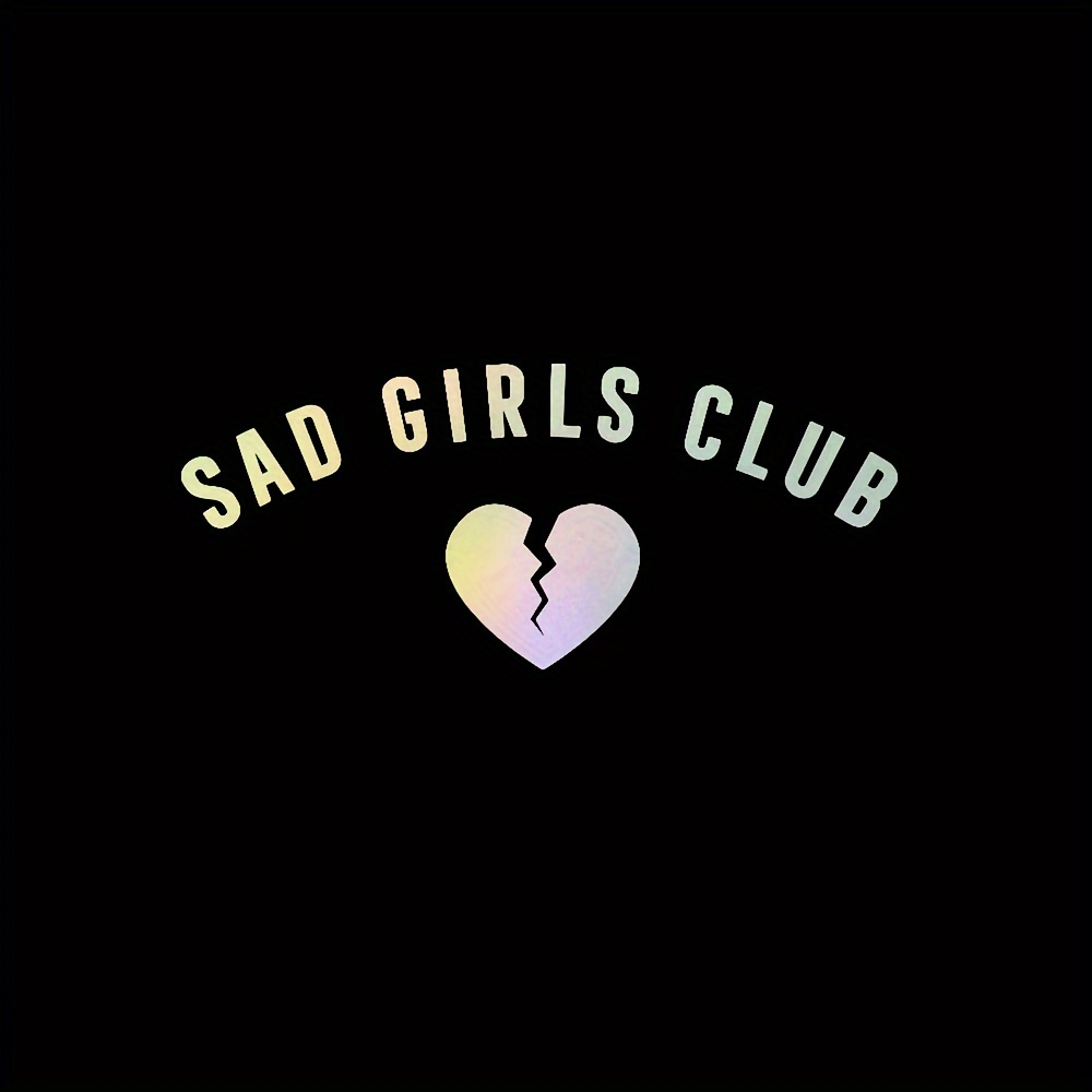 Funny Car Stickers Letters Sad Girls Club Decals Waterproof - Temu