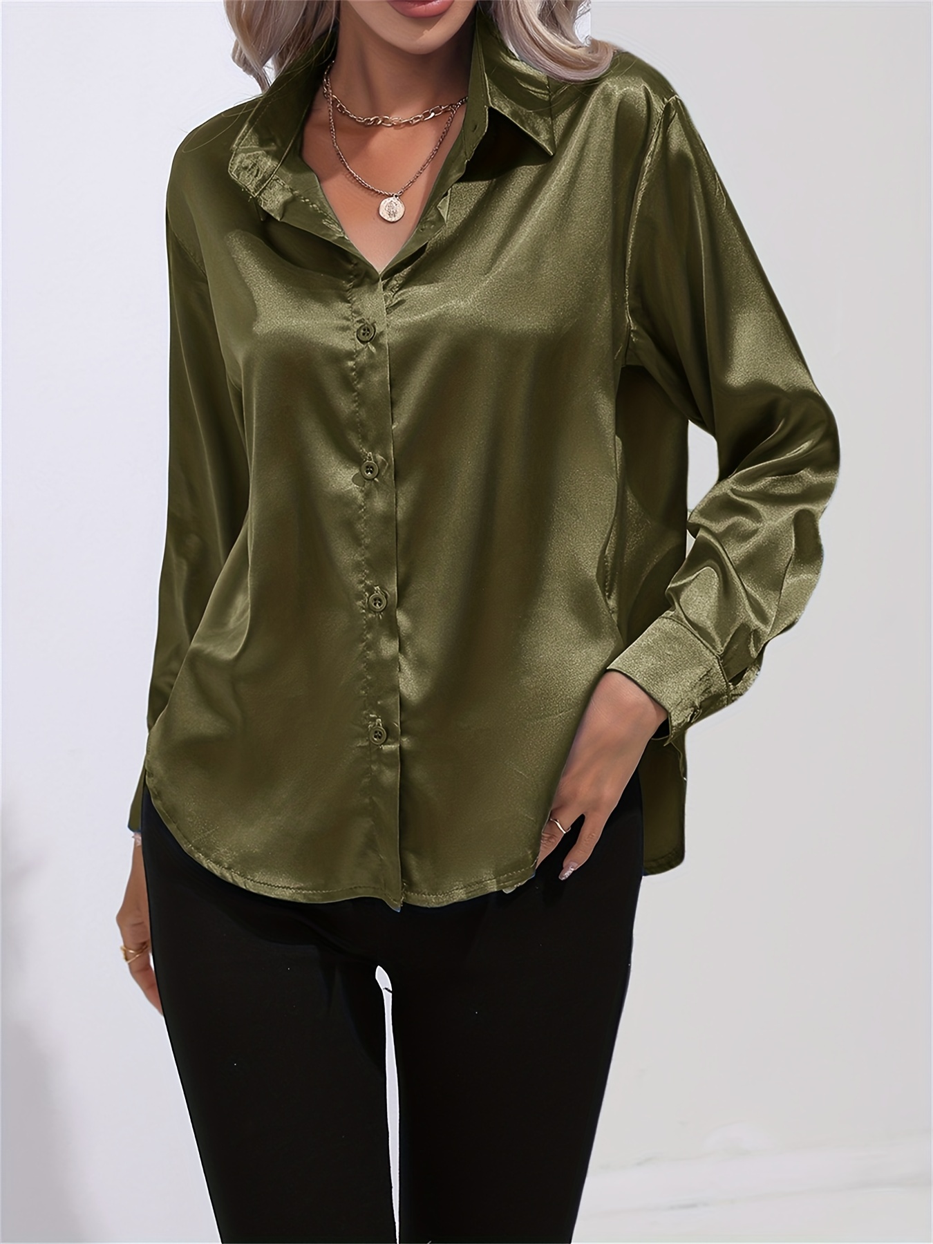 Military green hotsell shirt womens