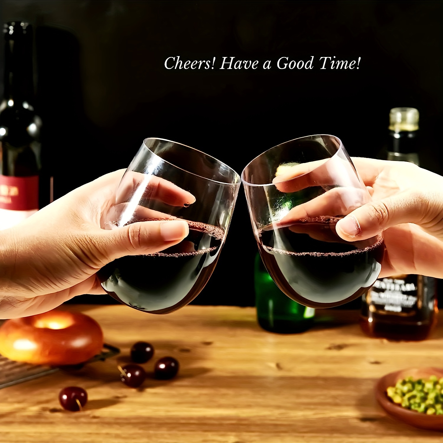 Plastic Wine Glasses Clear Cold Drink Cups Shatterproof And - Temu