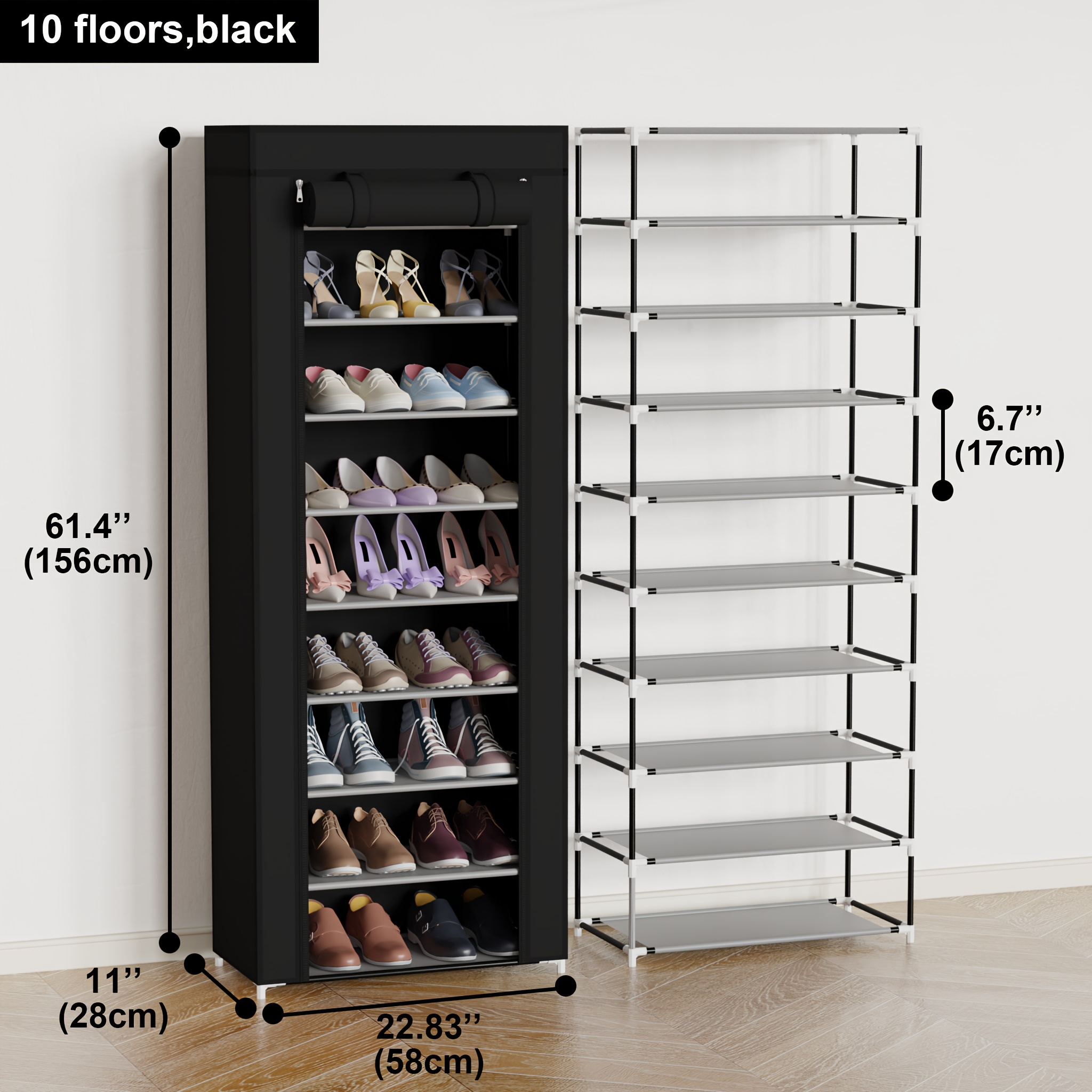 Shoe Rack, Sturdy Shoe Organizer for Closet,Shoe Rack for Closets