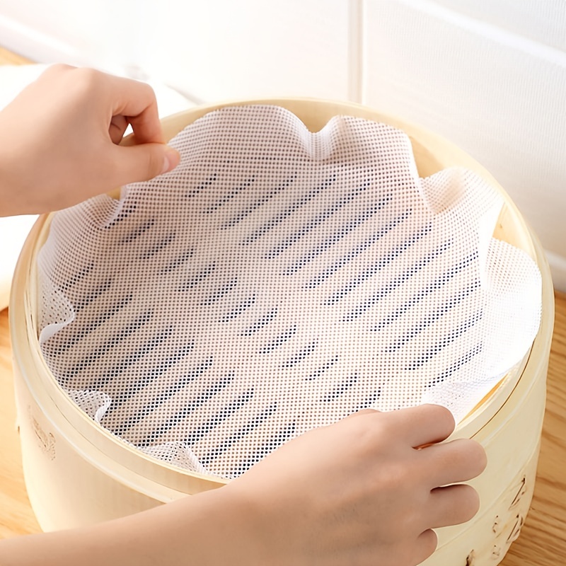 Food Grade Silicone Steamer Mat Pad Round High-temperature Resistant  Nonstick Steamer Cloth Home Steamer Bags Cage Drawer Cloth - Temu