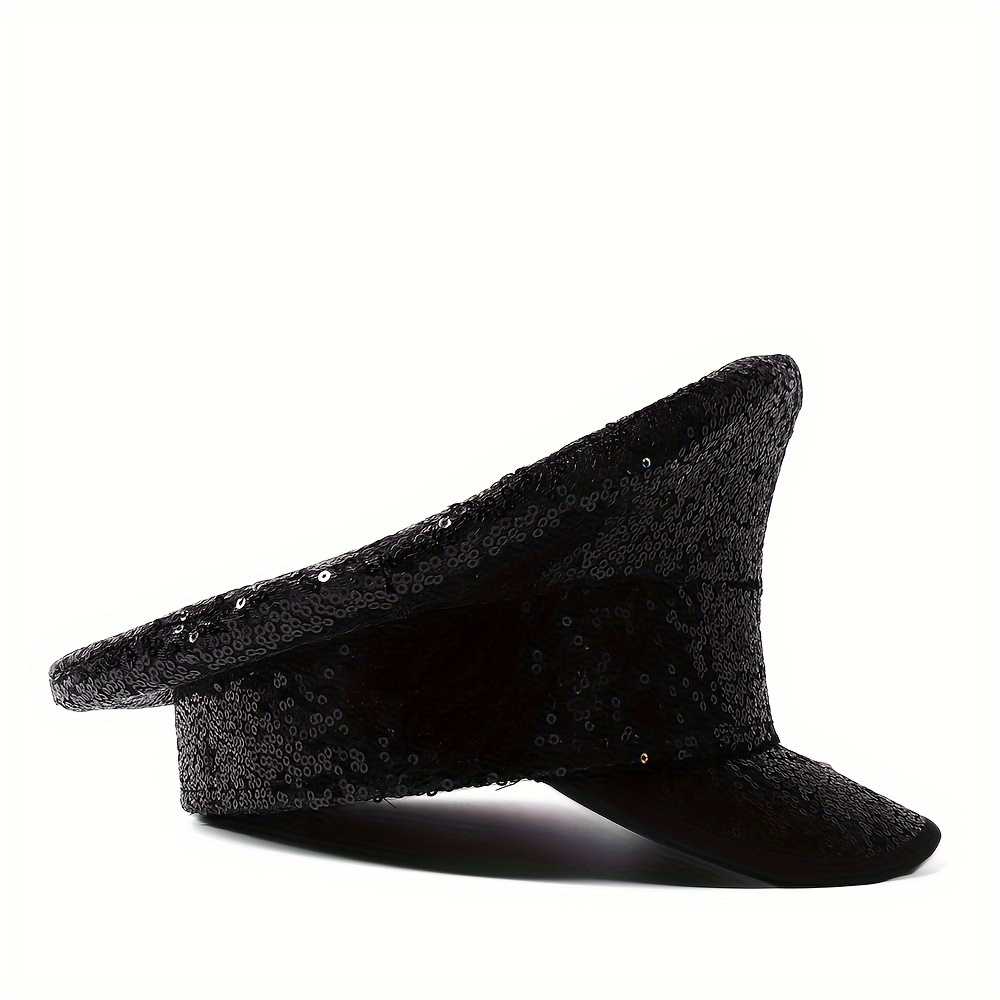 Chapeau disco paillettes noires