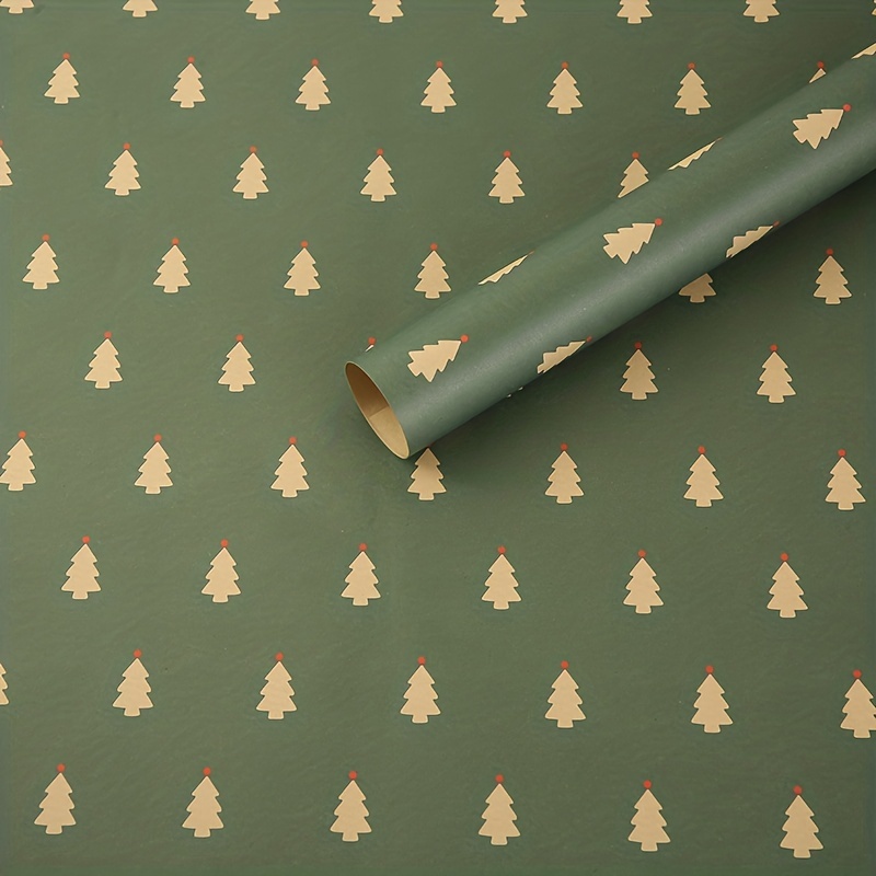 10pcs, Christmas Gift Wrapping Paper Thickened Christmas Kraft Wrapping  Paper Christmas Tree Elk Gift Box Wrapping Paper, Wrapping Paper, Tissue  Paper