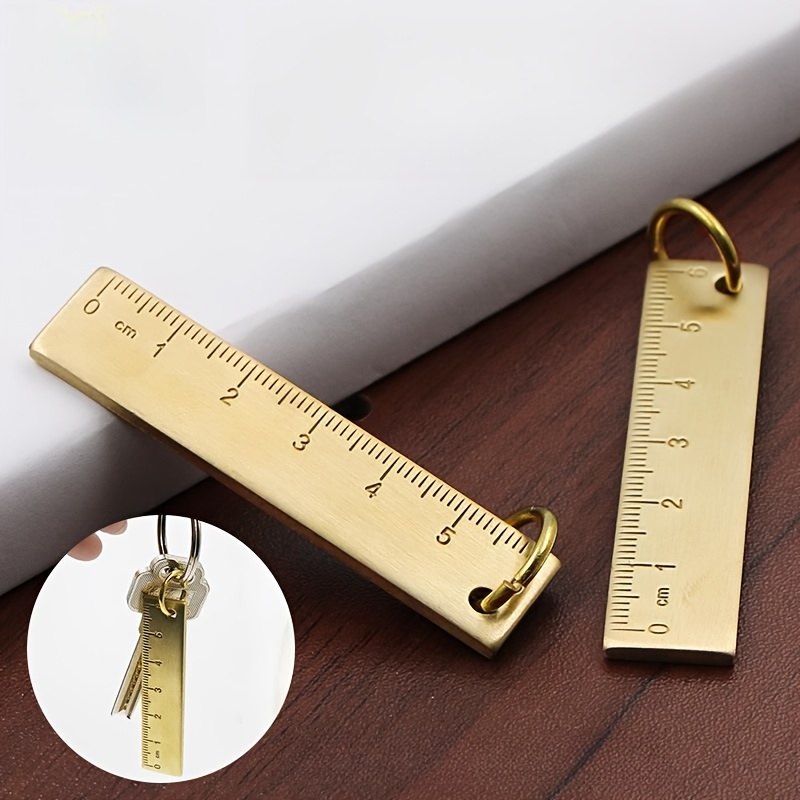 6cm 12cm 15cm Small Copper Ruler Length Mini Brass Ruler Pendants