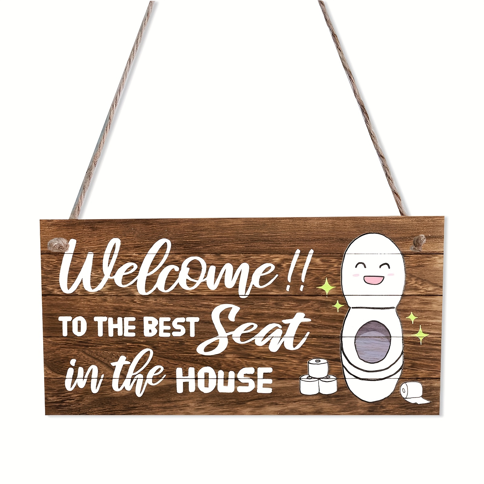 Wooden Board Farmhouse Bathroom Decor Wall Art Bathroom Sign - Temu