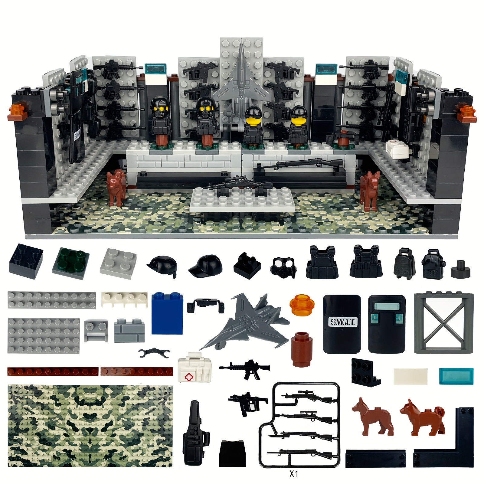 Blocs de construction de base militaire ensemble de jouets - Temu