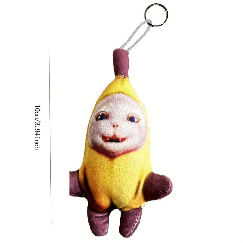 Banana Cat Doll Voice Plush Toys Keychain Whimsy Wah Hang - Temu