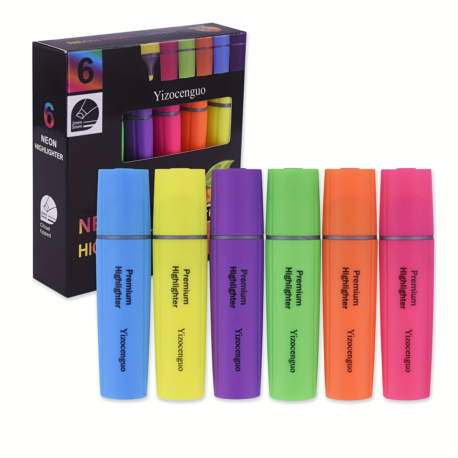 J.Burrows Whiteboard Markers Chisel Pastel 6 Pack