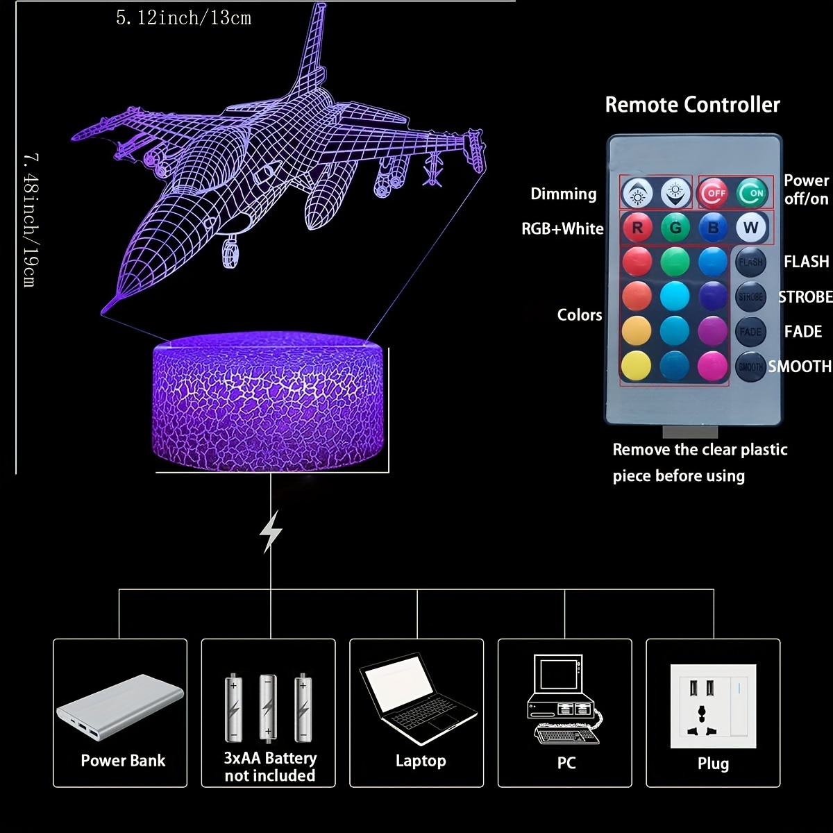 Jets LED Color Changing Lamp - Night Lights