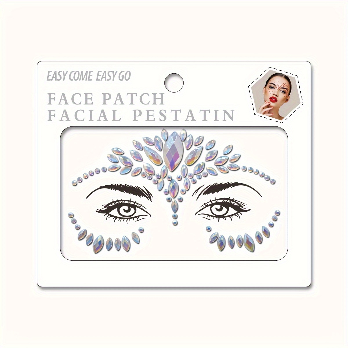 Glam Up Your Look with These 3D Rhinestone Eye & Face Decorative Drill  Stickers!