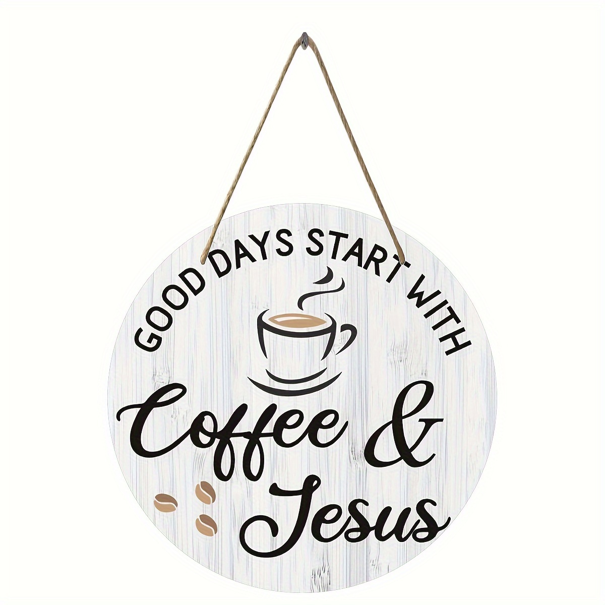 Coffee and Jesus - Coffee Sign - Rustic Wooden Coffee Sign - Little Signs  with Sayings - Funny Home Decor Must Haves for Kitchen, Dining Room -  Coffee