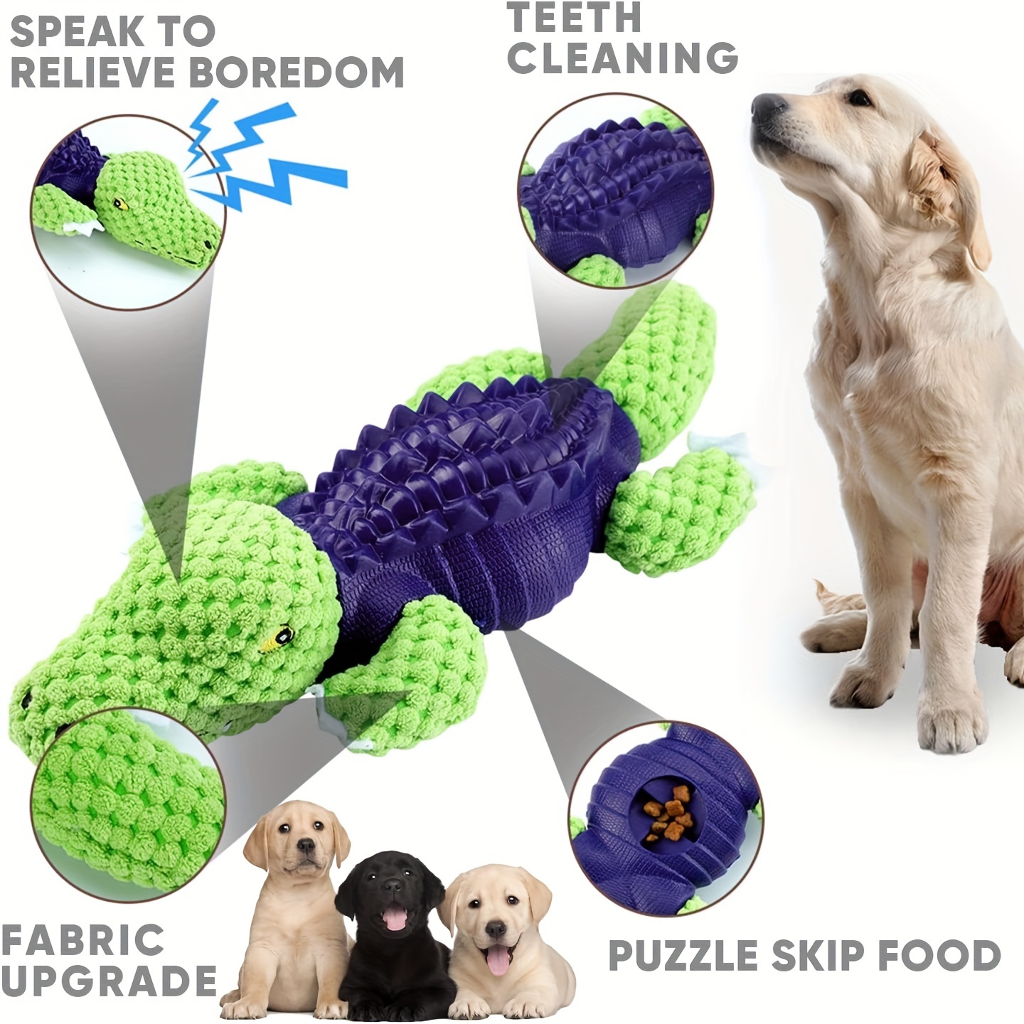 Dog Chew Toy, Durable Treat Dispensing Dog Chew Toys Dog Teeth Cleaning Toy  - Temu
