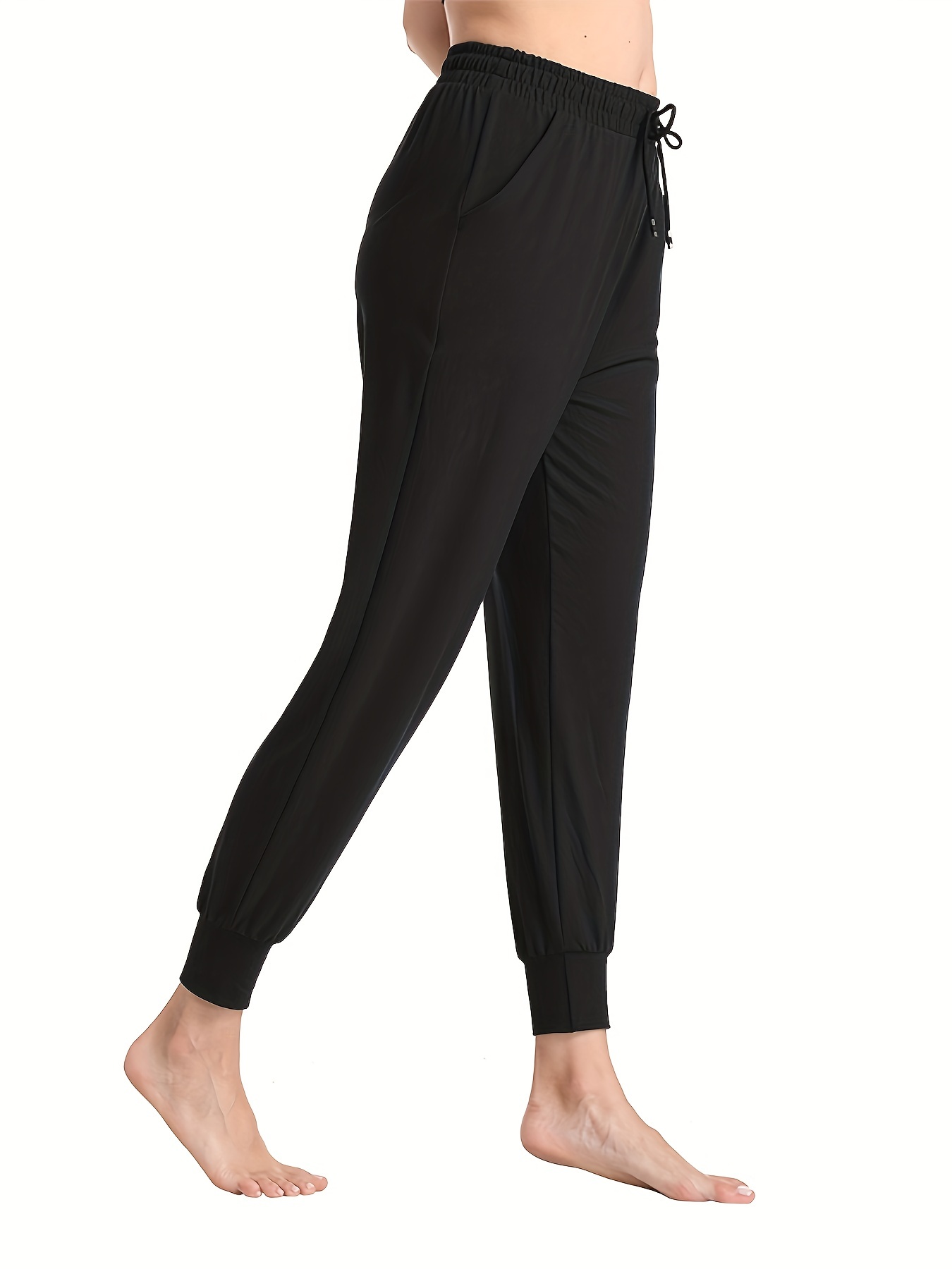 Women's Adjustable Baggy Yoga Pants Pockets Comfortable - Temu Canada