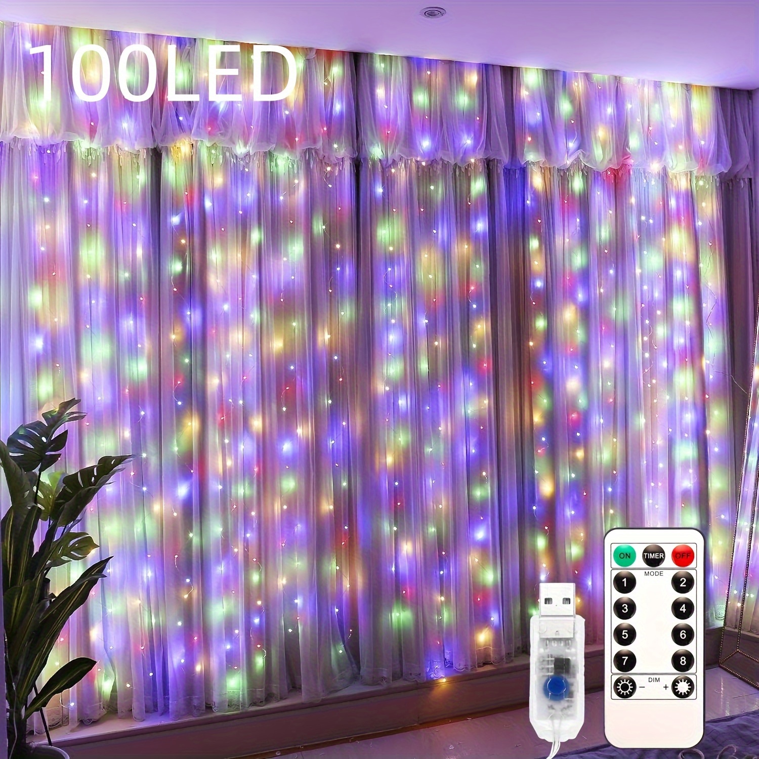 Window String Lights Christmas Decoration 100/200/300 Led - Temu