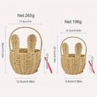 2pcs rabbit ear flower basket goodies storage basket wedding small woven basket gift container household gift basket for christmas birthday holiday new year party supplies