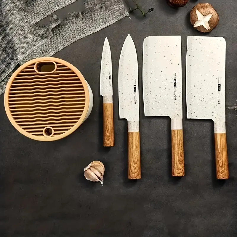 Imitation Wood Pattern Handle Kitchen Knife, Bone Cutter, Chef