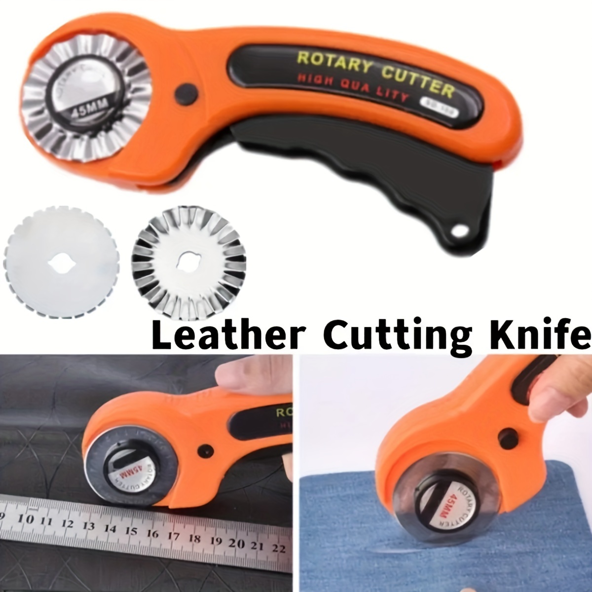 45mm Leather Cutter Round Knife Stitching Roller Cutting Knife