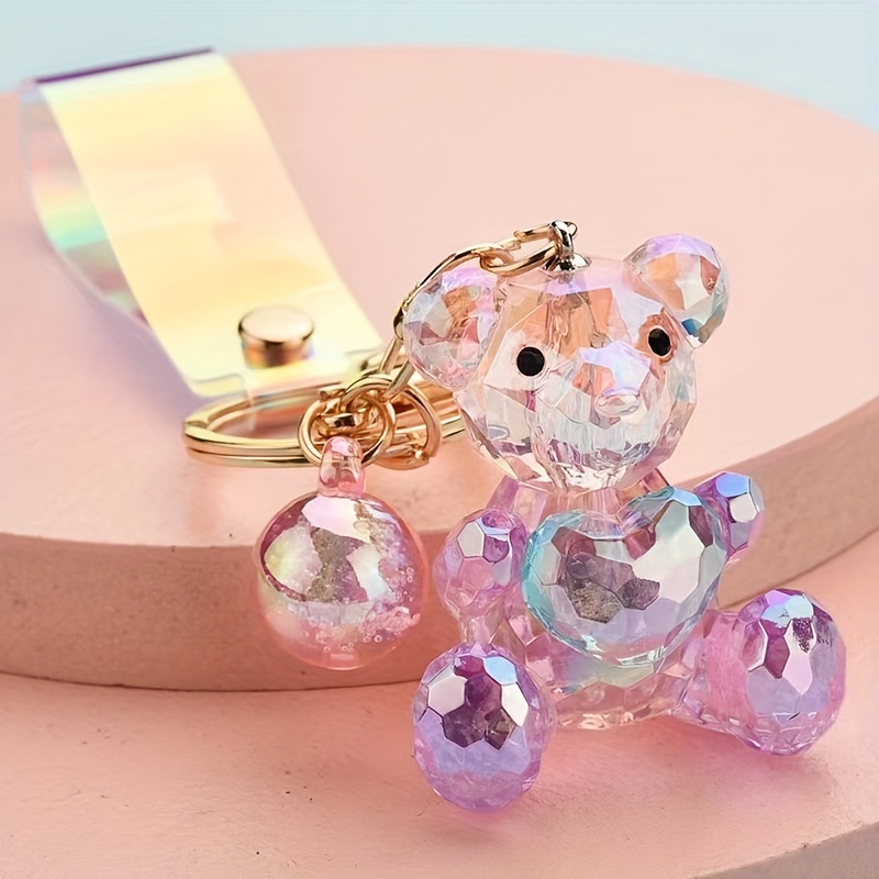 Crystal Teddy Bear Key Chain