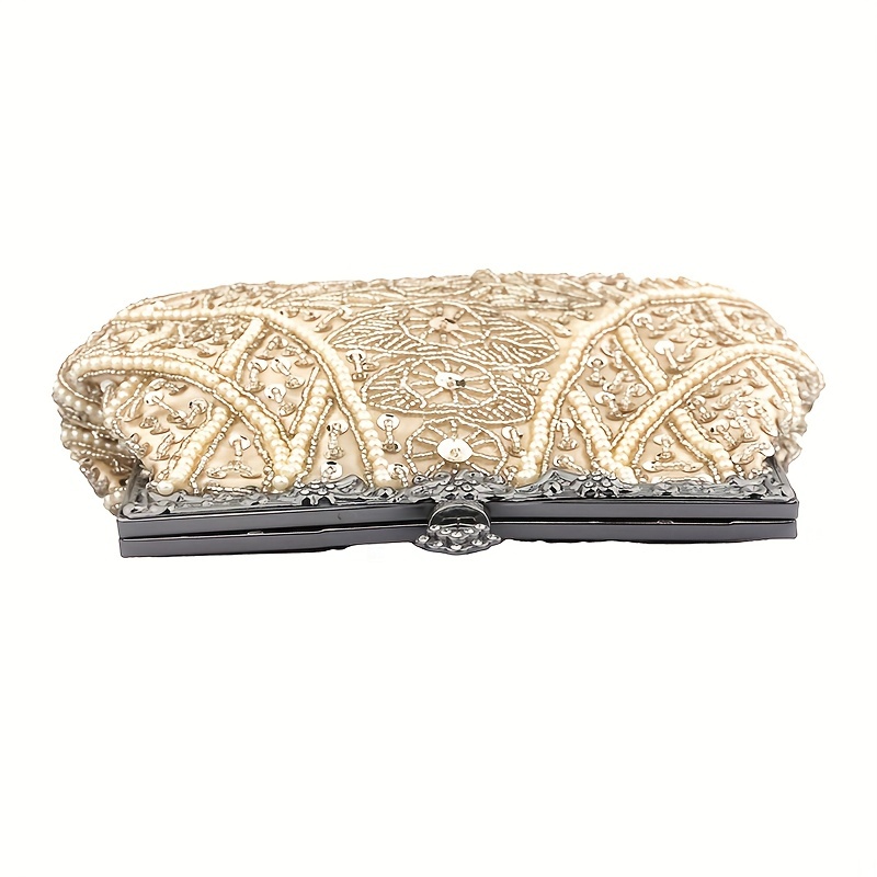 Beaded Sequin Evening Bag, Elegant Top Ring Clutch Purse, Women's Handbag  For Wedding Prom Party - Temu