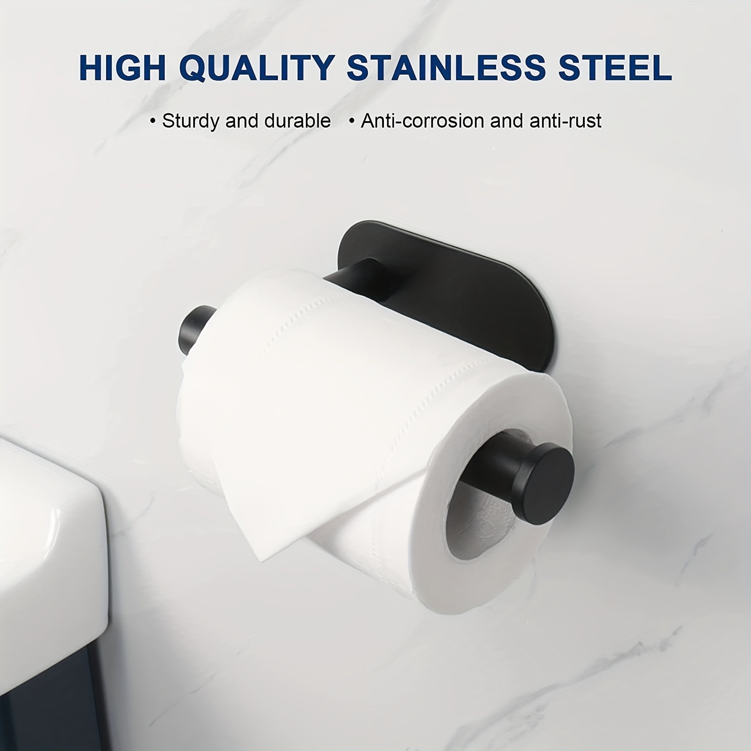 Toilet Paper Holder Self Adhesive, Stainless Steel Rustproof Adhesive —  Brother's Outlet