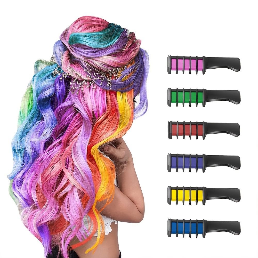 Multi Color Hair Chalk Comb Temporary Diy Hair Color For Kids Washable Hair  Chalk For Diy Halloween Birthday Cosplay | Shop Now For Limited-time Deals  | Temu