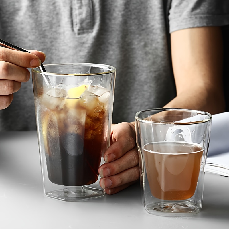 Glass Cup, High Borosilicate Glass Water Cup, Iced Coffee Cups, Drinking  Glasses For Juice, Cocktail, Coffee, And More, Summer Winter Drinkware -  Temu