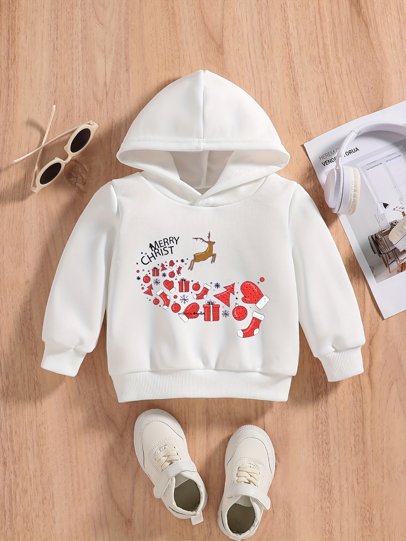 Reindeer hot sale hooded sweatshirt