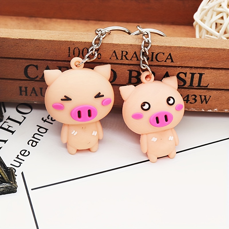 Cute Little Pig Keychain, Little Cartoon Pig Keyring, Bag Pendant